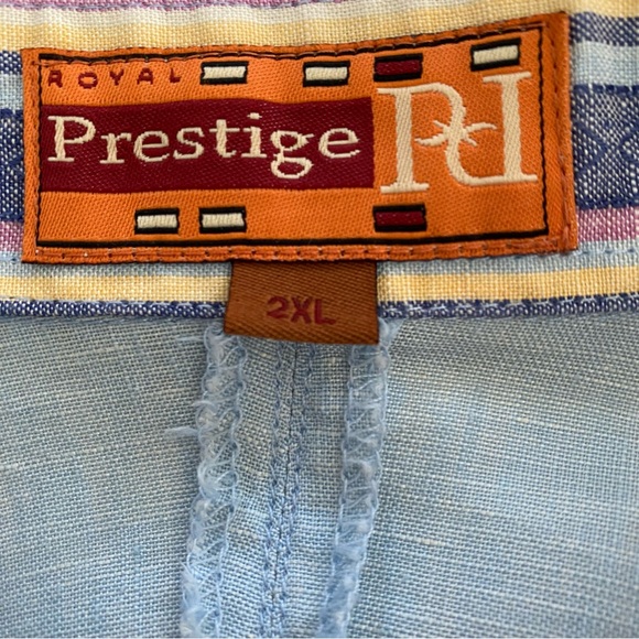 Prestige Men's Striped Linen Shirt Casual Wear - 2XL - Picture 7 of 7